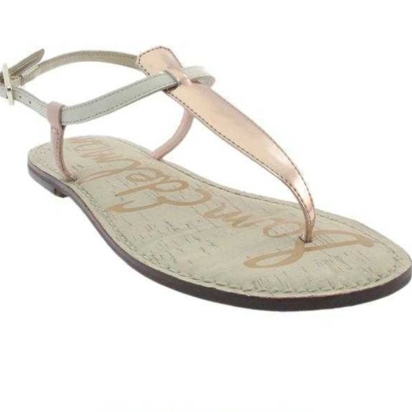 Sam Edelman Shoes - Sam Edelman Gigi Sandal Flat Pink Metallic Leather